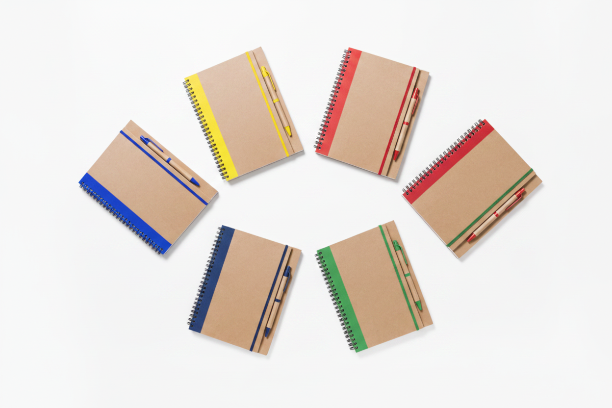 Cuaderno con Bolígrafo Reciclado Personalizado