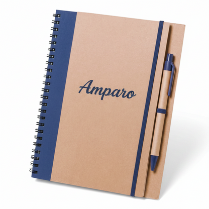 Cuaderno con Bolígrafo Reciclado Personalizado