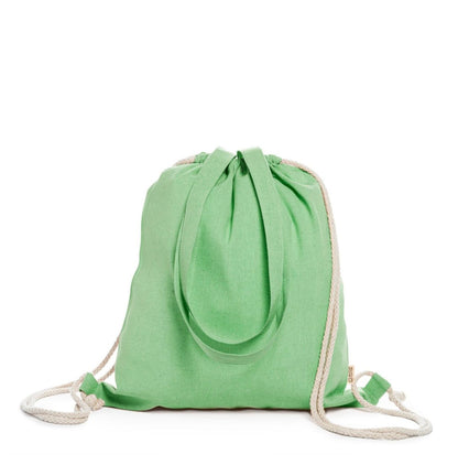 Saco mochila personalizado de algodón reciclado