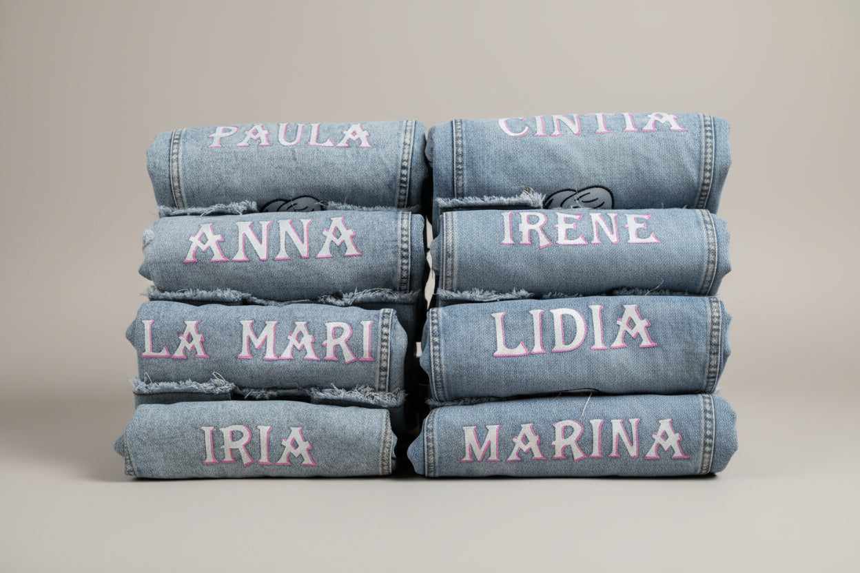 Personalización textil pintada a mano