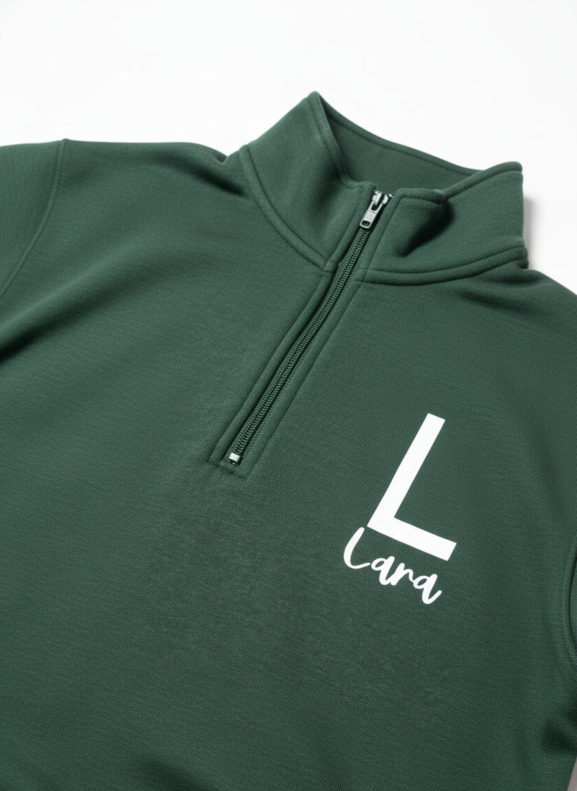 Sudadera media cremallera personalizada unisex