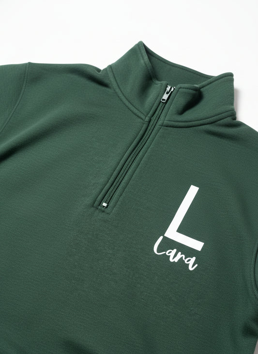 Sudadera media cremallera personalizada unisex