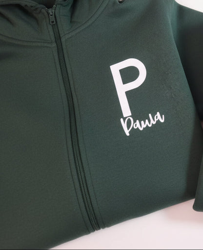 Sudadera con cremallera completa personalizada unisex