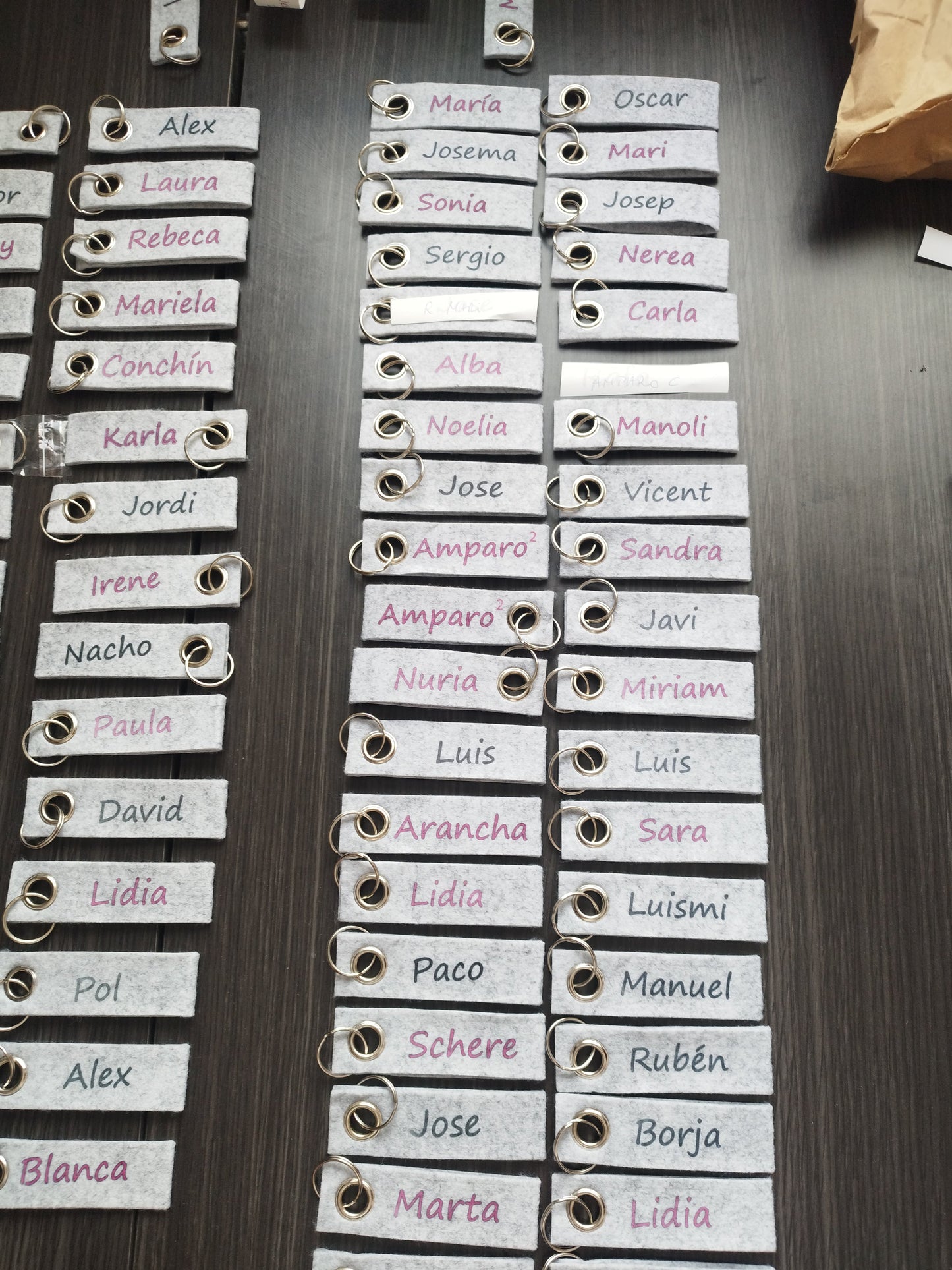 Llavero de fieltro personalizado