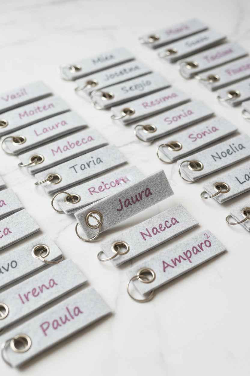 Llavero de fieltro personalizado