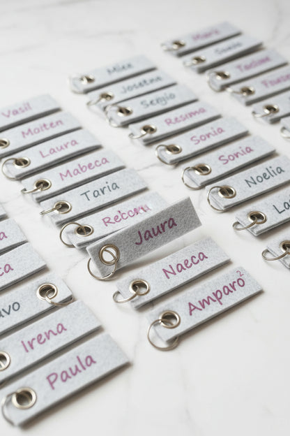 Llavero de fieltro personalizado