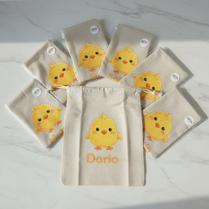 Bolsa de algodón personalizada con cordón