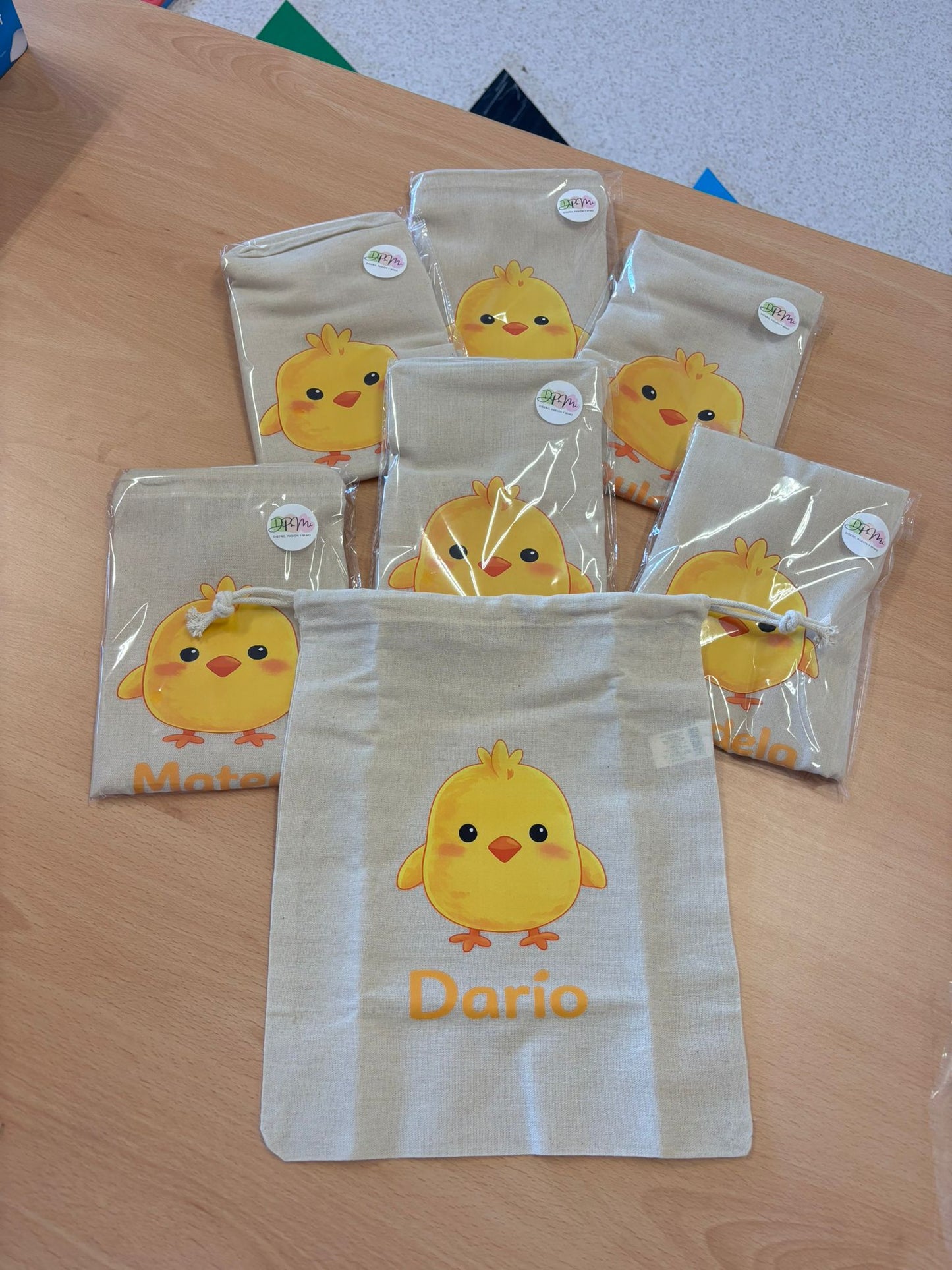 Bolsa de algodón personalizada con cordón