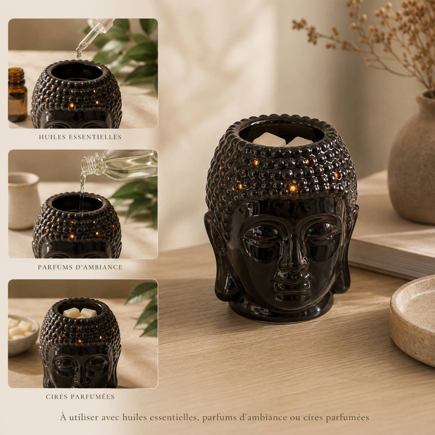 Quemador de cerámica Buddha - Idea de regalo