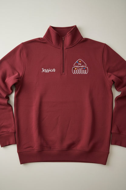 Sudadera media cremallera personalizada unisex